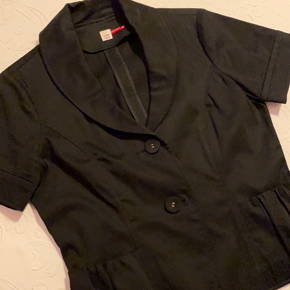 TABLE EIGHT Black Short Sleeved Blazer - Picture 2 of 9